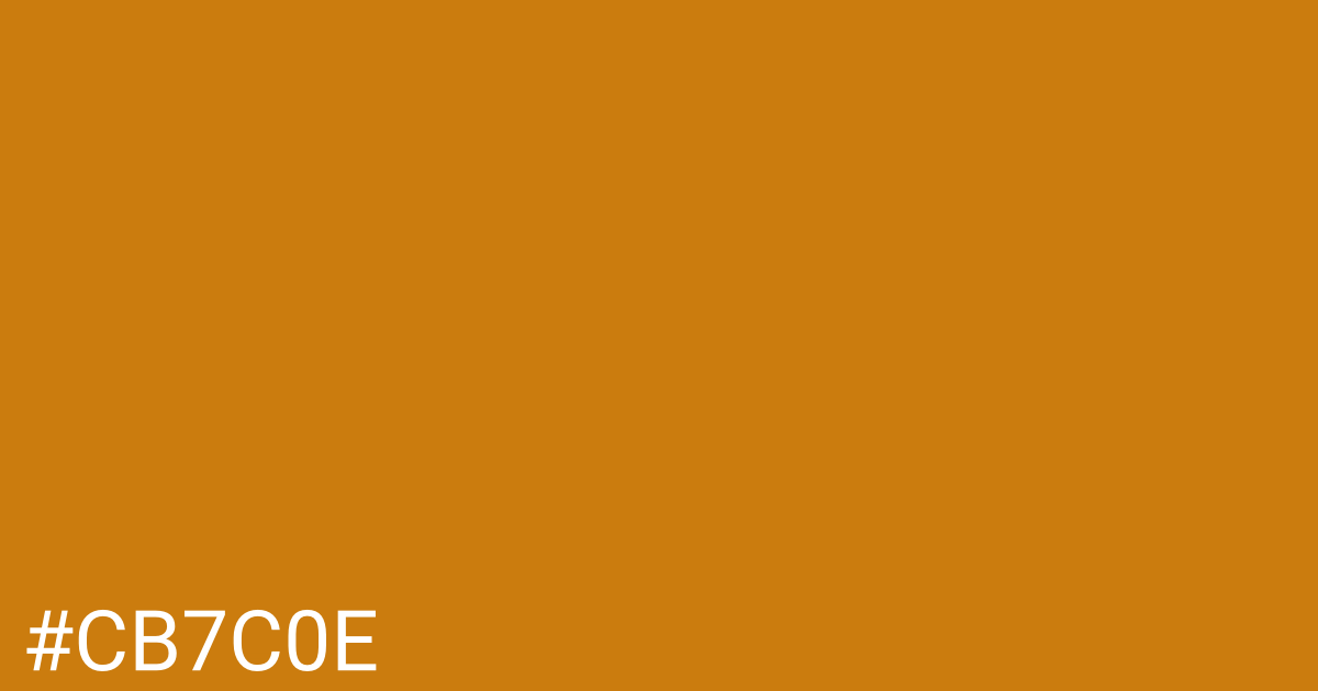 Hex color #cb7c0e graphic