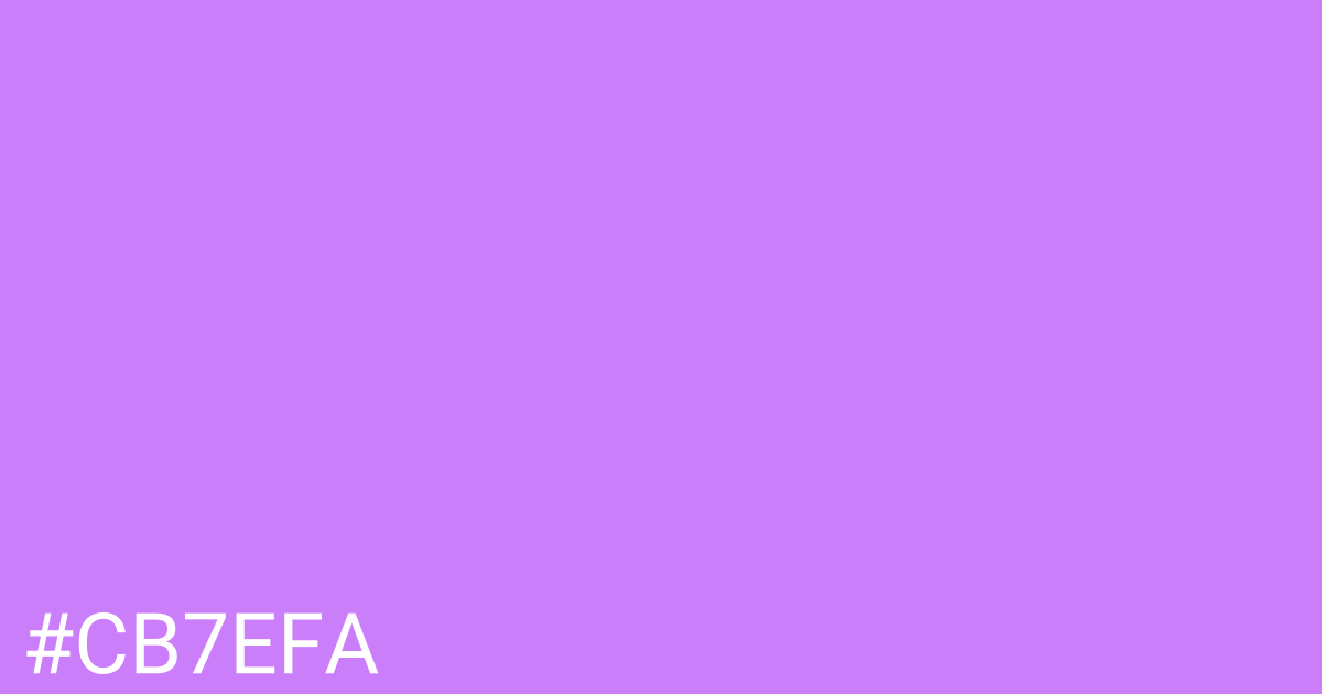 Hex color #cb7efa graphic