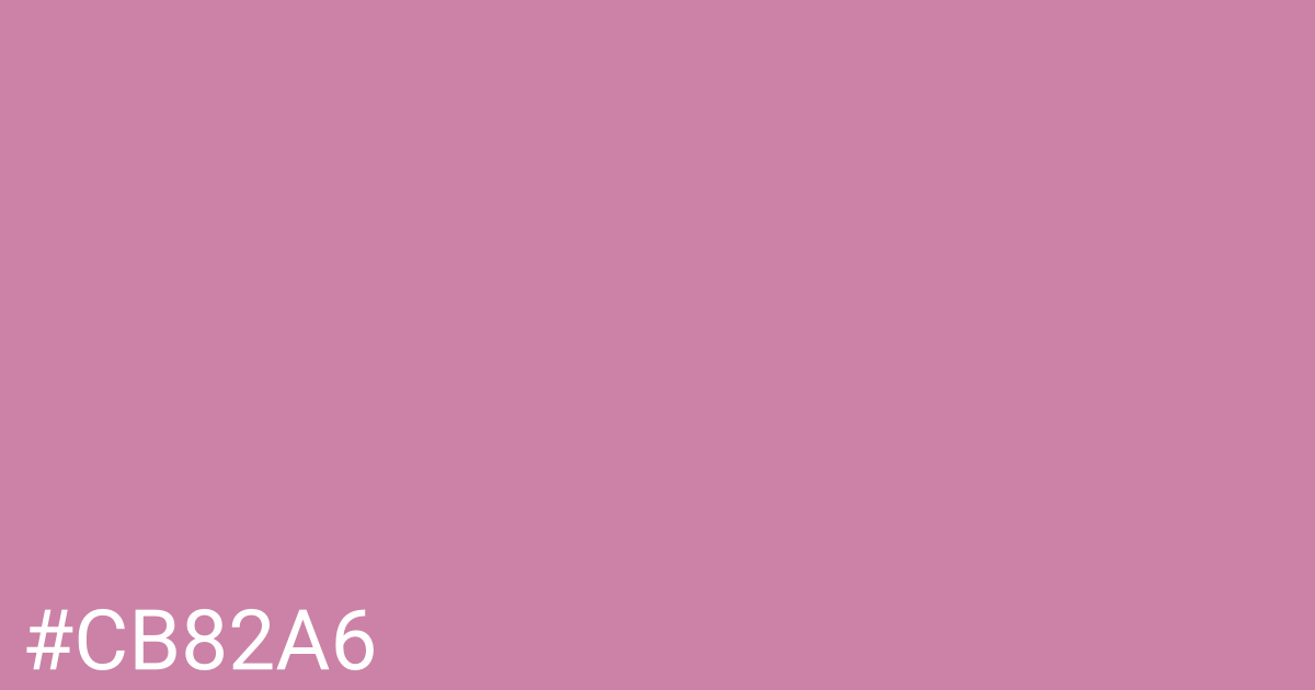 Hex color #cb82a6 graphic