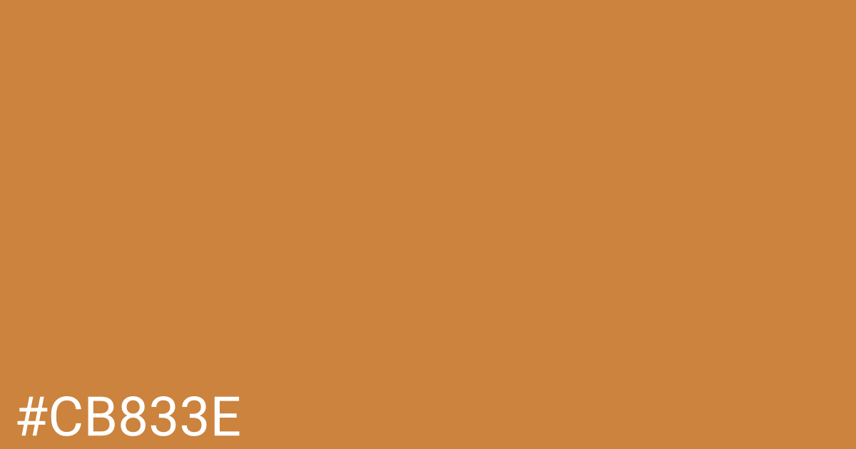 Hex color #cb833e graphic