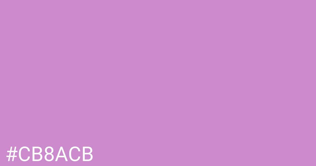 Hex color #cb8acb graphic