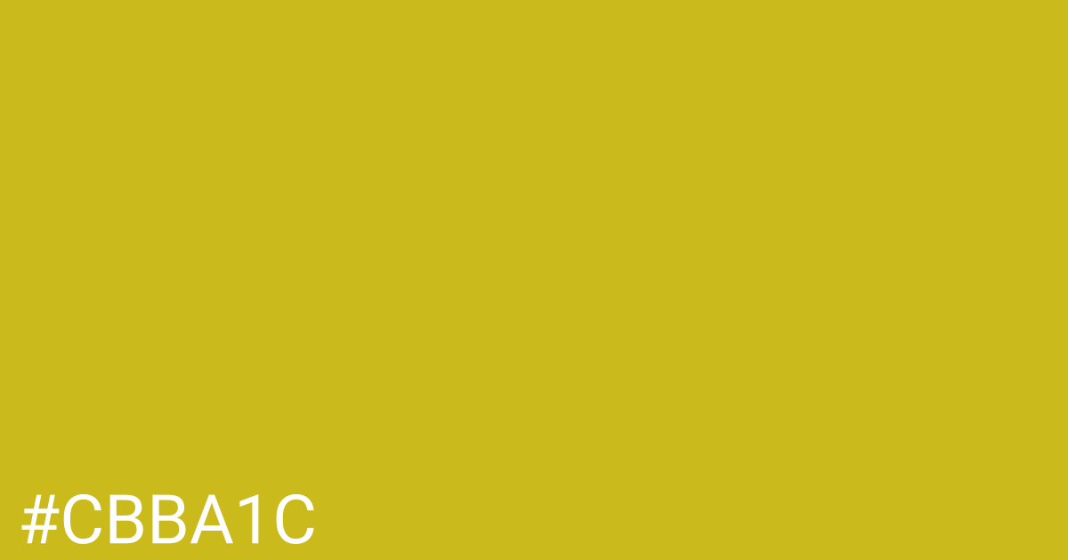 Hex color #cbba1c graphic