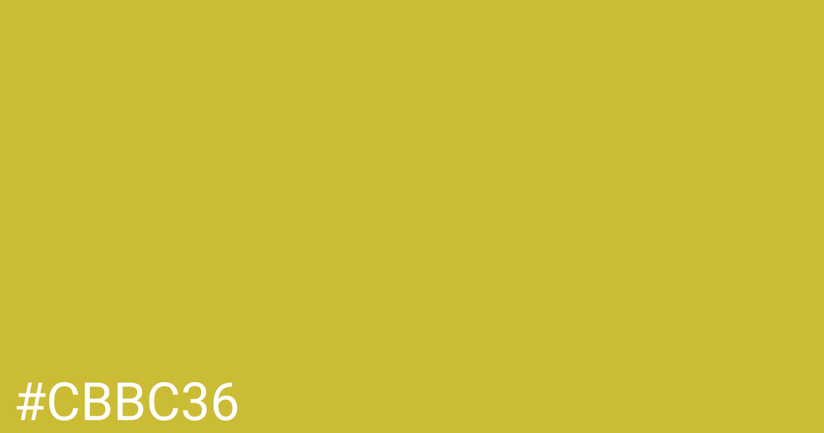 Hex color #cbbc36 graphic