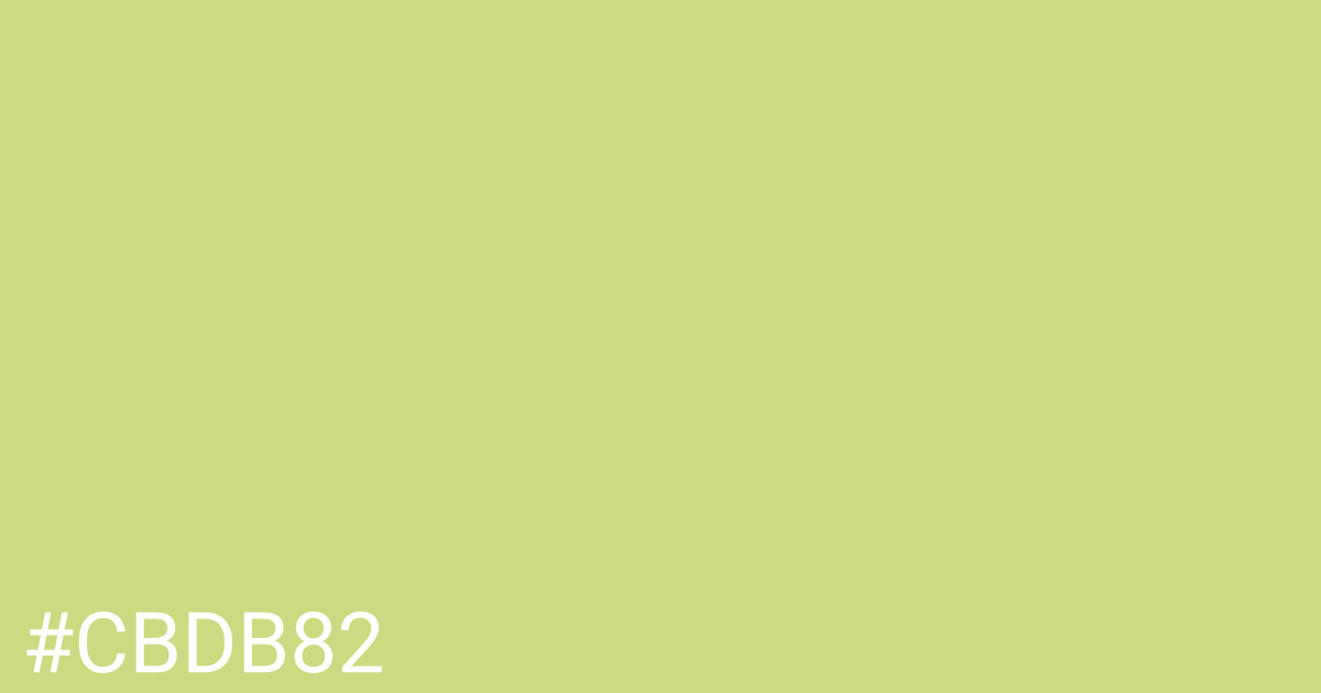 Hex color #cbdb82 graphic