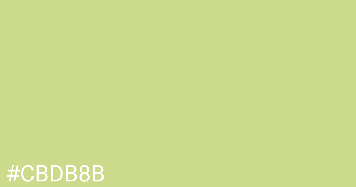 Hex color #cbdb8b graphic