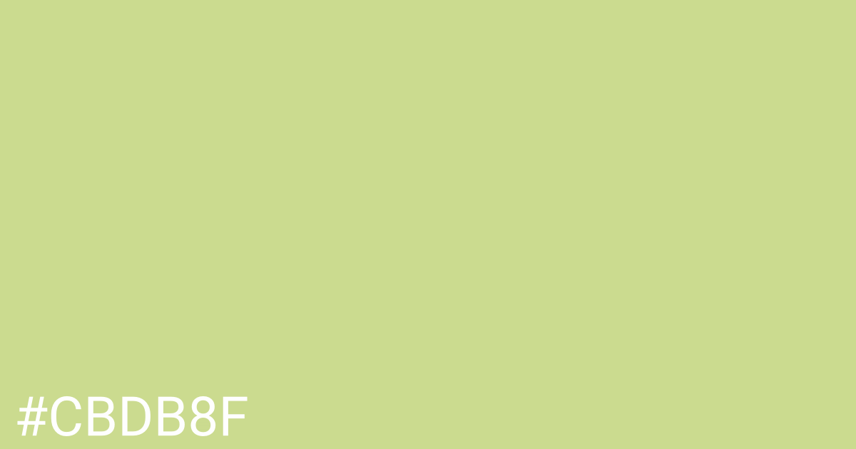 Hex color #cbdb8f graphic