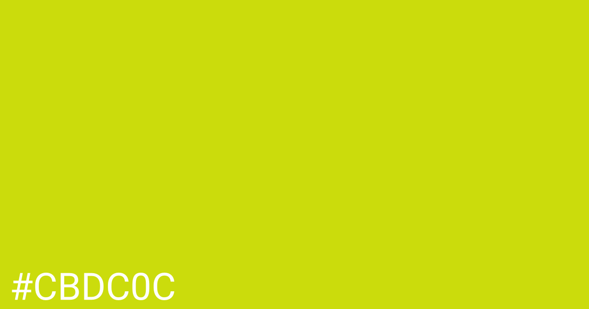 Hex color #cbdc0c graphic