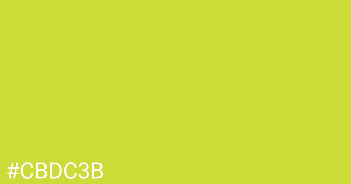 Hex color #cbdc3b graphic