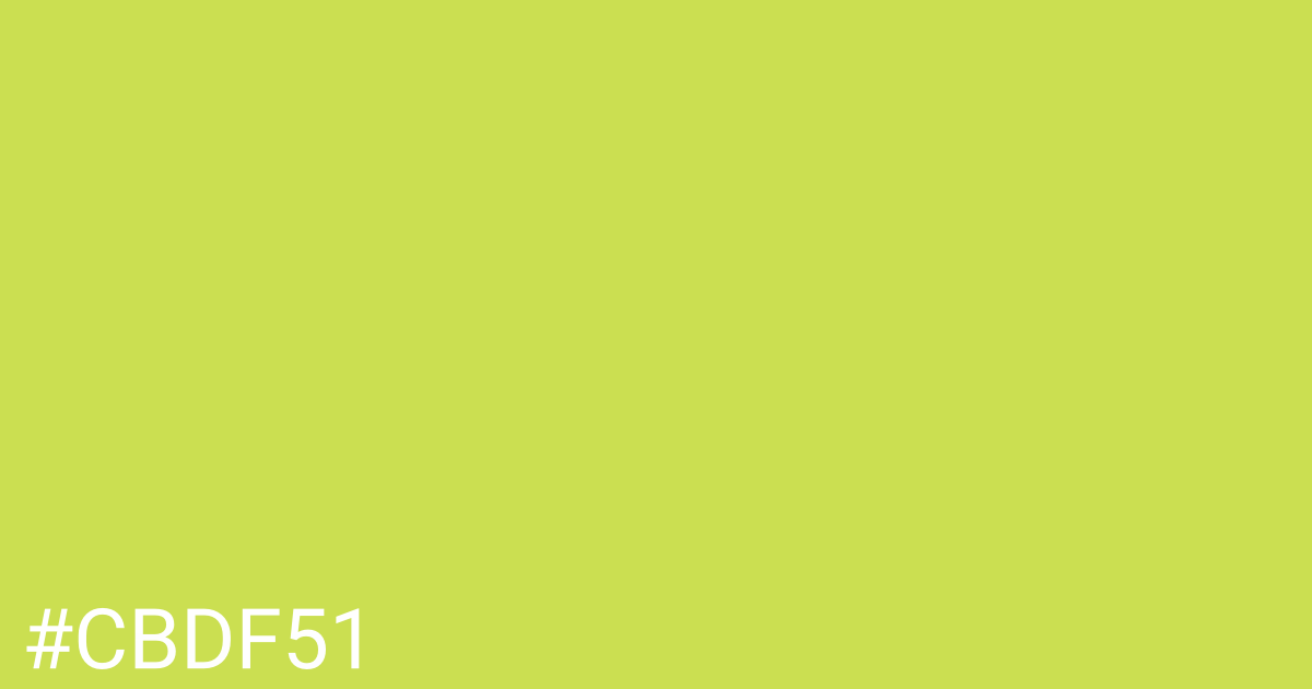 Hex color #cbdf51 graphic