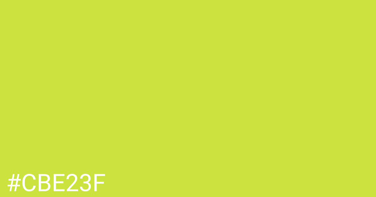 Hex color #cbe23f graphic