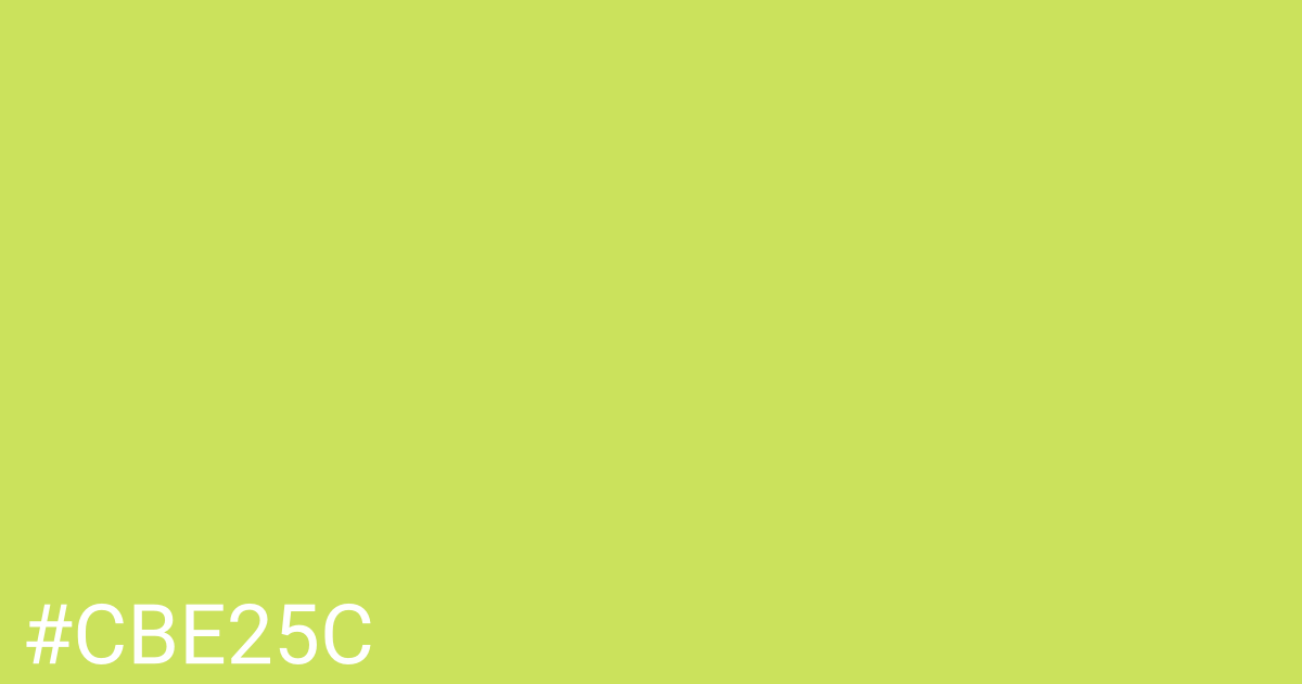 Hex color #cbe25c graphic