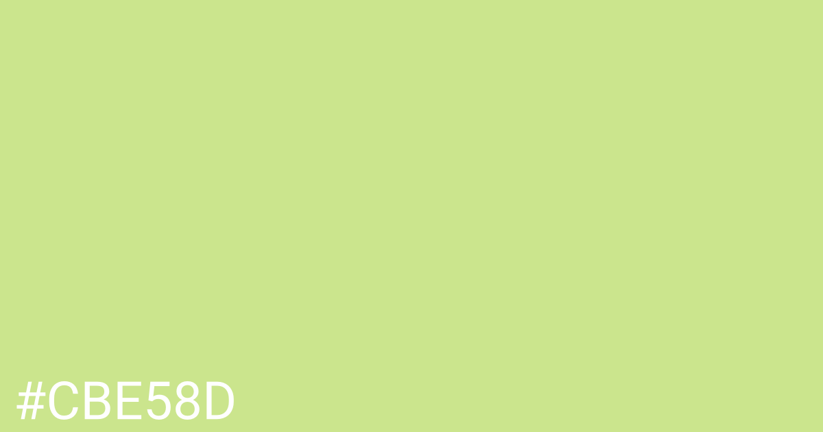 Hex color #cbe58d graphic