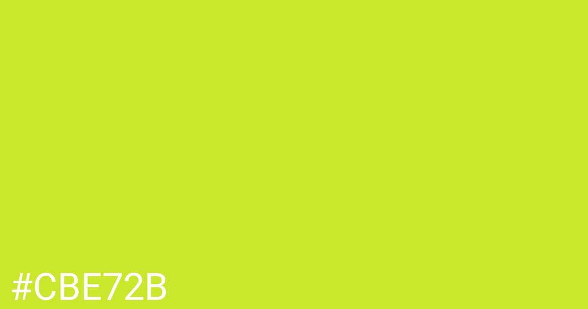 Hex color #cbe72b graphic