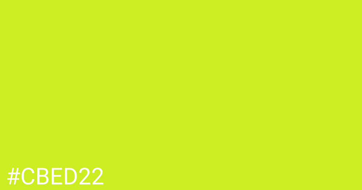 Hex color #cbed22 graphic