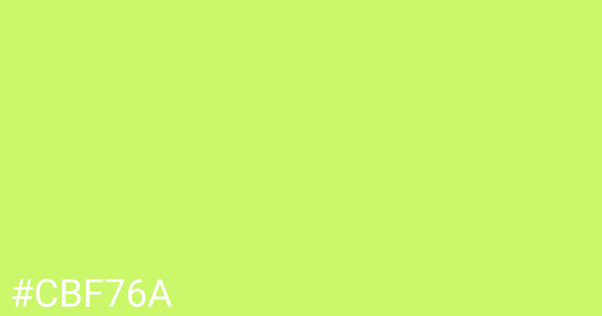 Hex color #cbf76a graphic