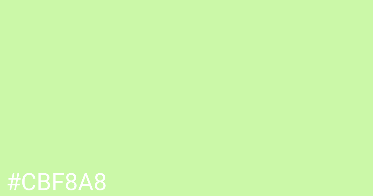 Hex color #cbf8a8 graphic