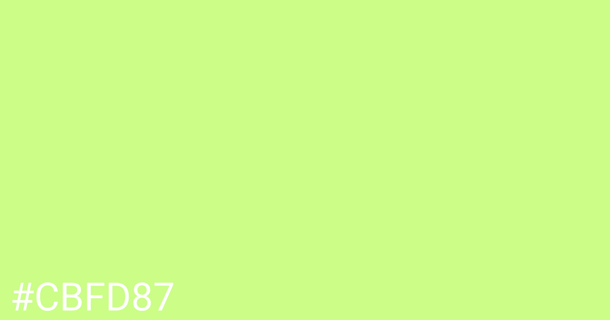 Hex color #cbfd87 graphic