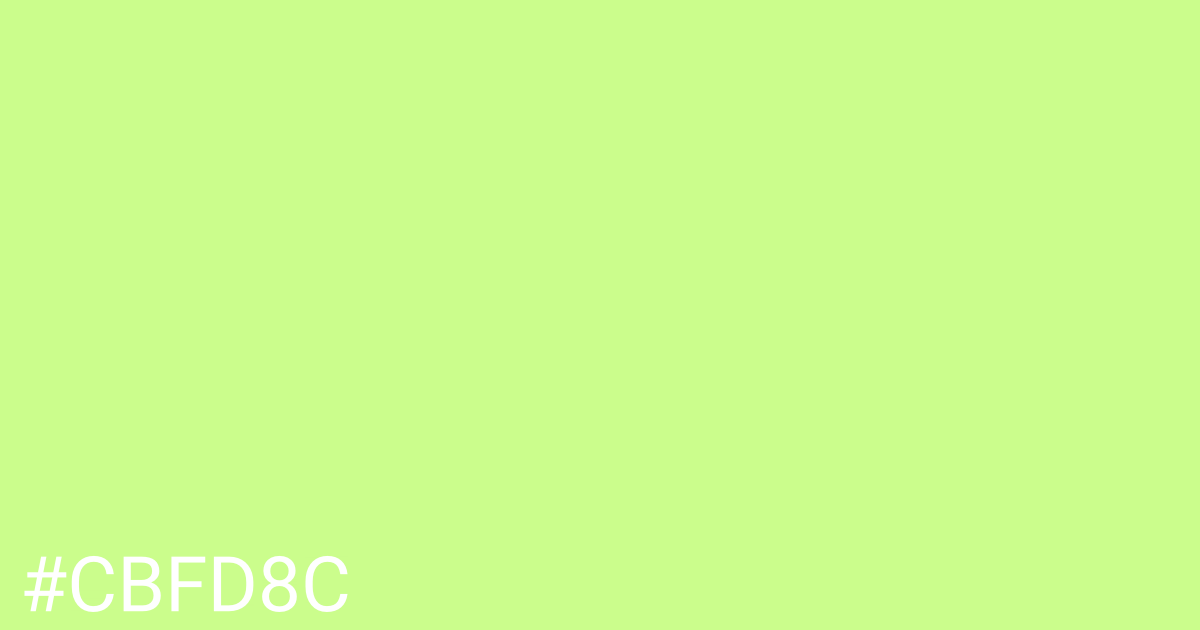 Hex color #cbfd8c graphic