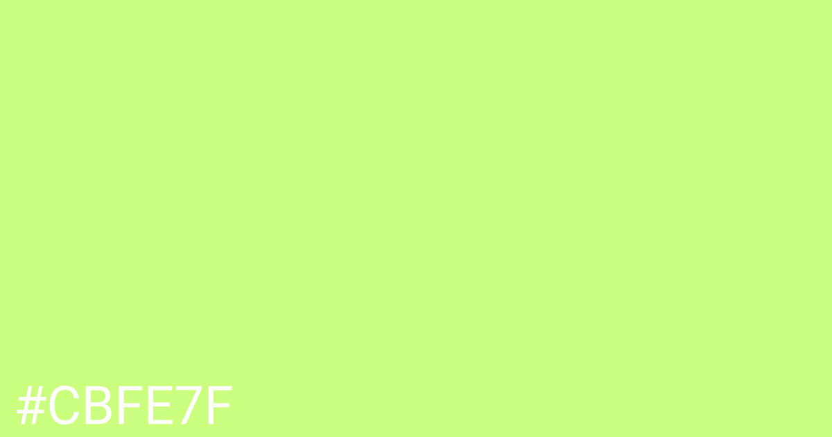 Hex color #cbfe7f graphic