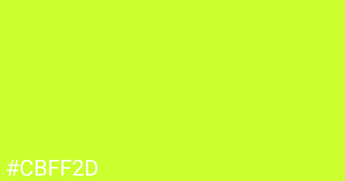Hex color #cbff2d graphic