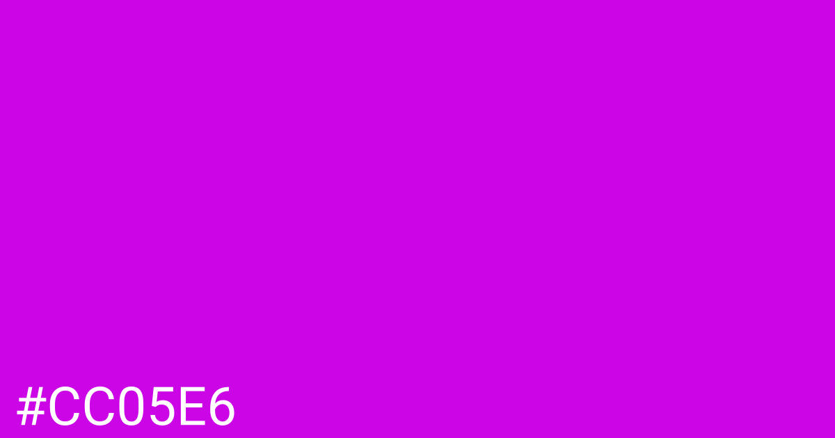 Hex color #cc05e6 graphic