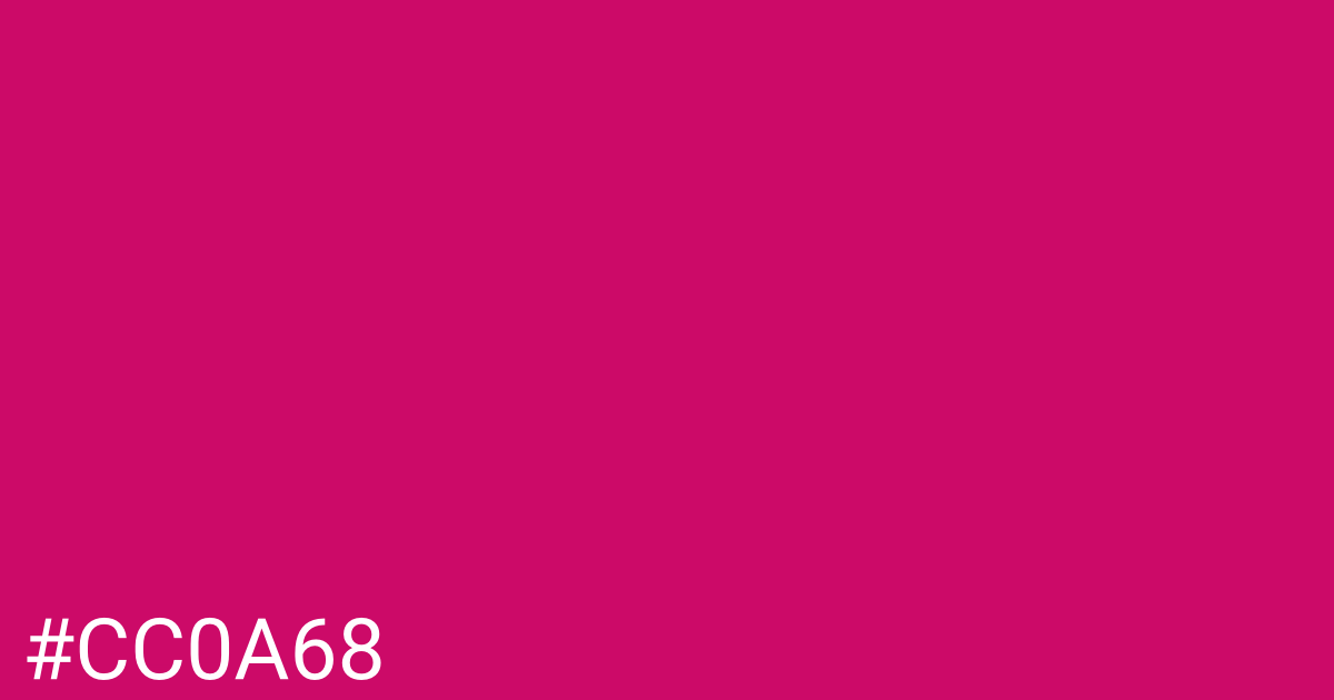 Hex color #cc0a68 graphic
