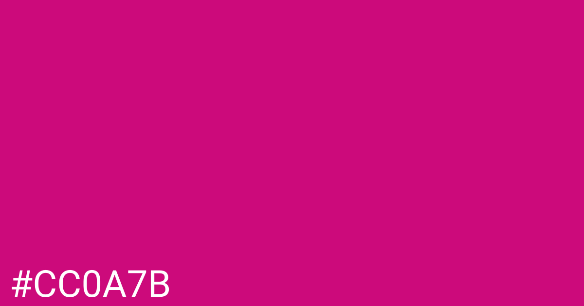 Hex color #cc0a7b graphic