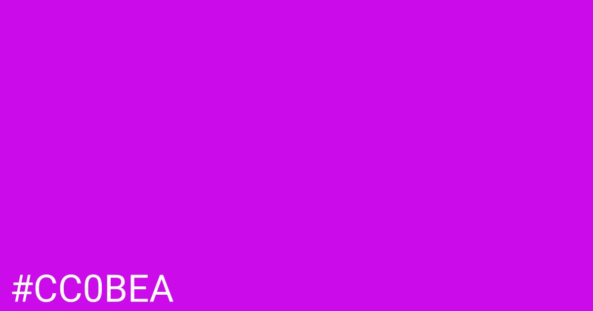 Hex color #cc0bea graphic