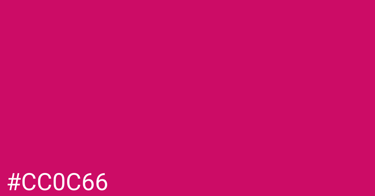 Hex color #cc0c66 graphic
