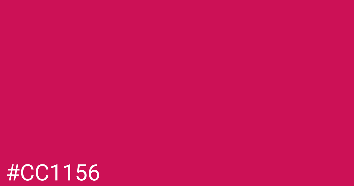 Hex color #cc1156 graphic