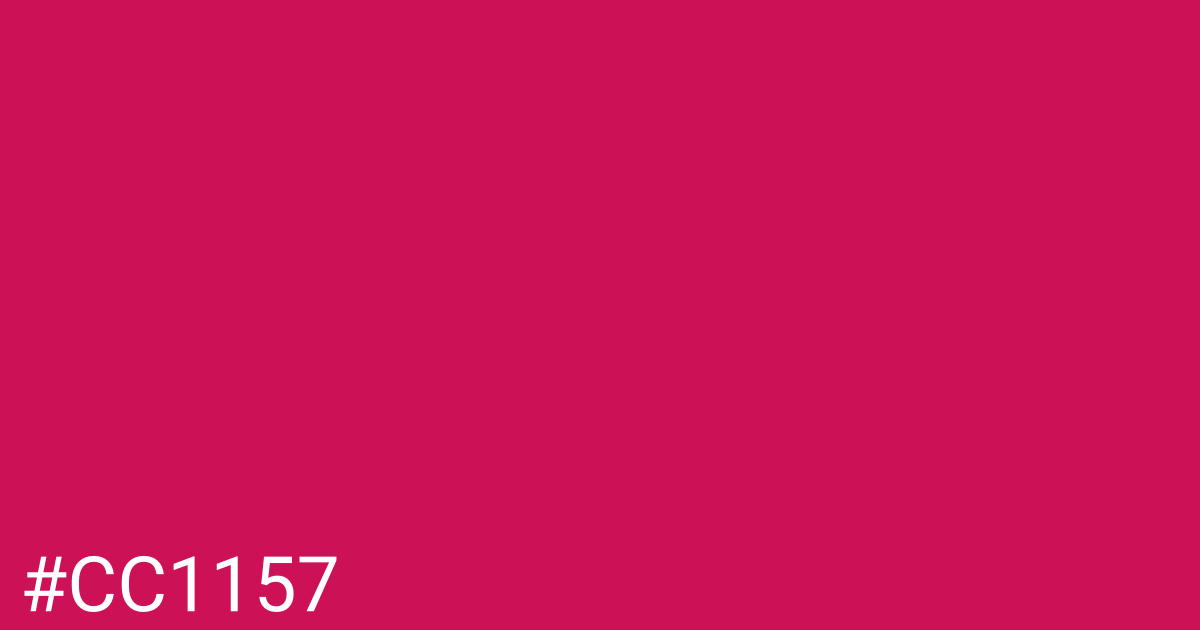 Hex color #cc1157 graphic