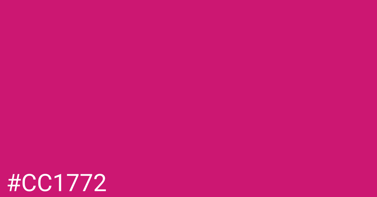 Hex color #cc1772 graphic