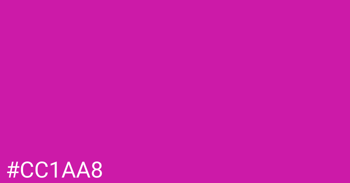 Hex color #cc1aa8 graphic