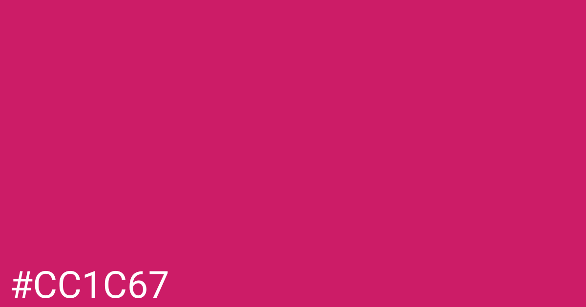 Hex color #cc1c67 graphic