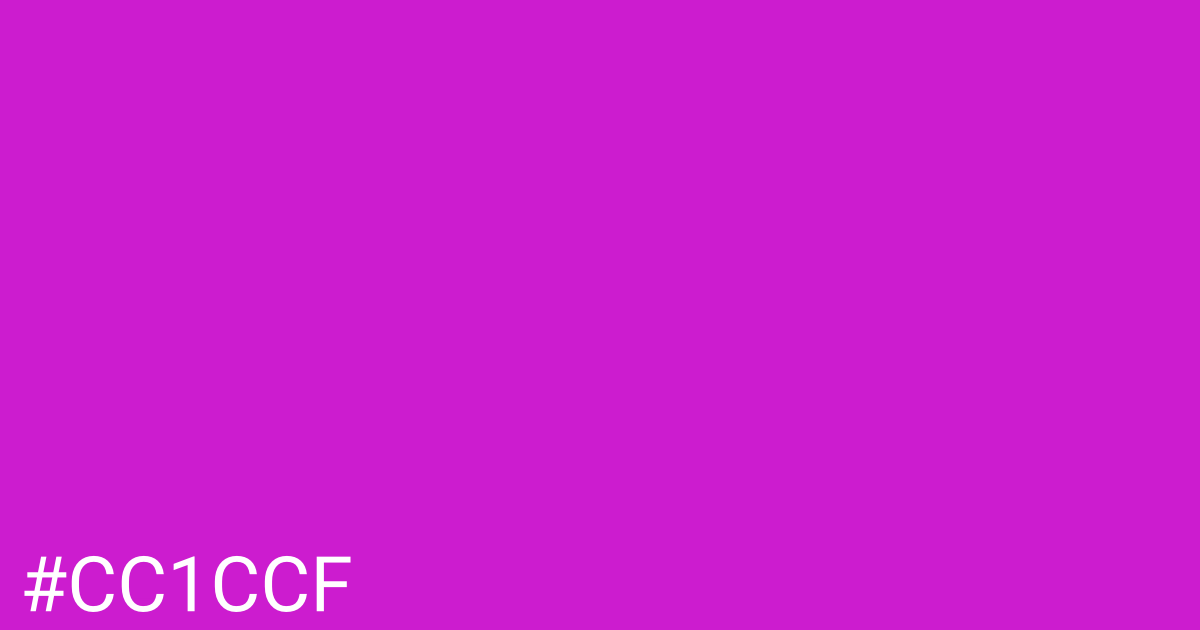 Hex color #cc1ccf graphic