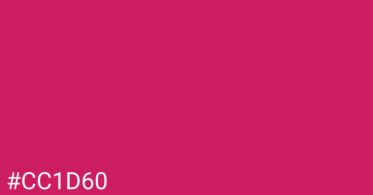 Hex color #cc1d60 graphic