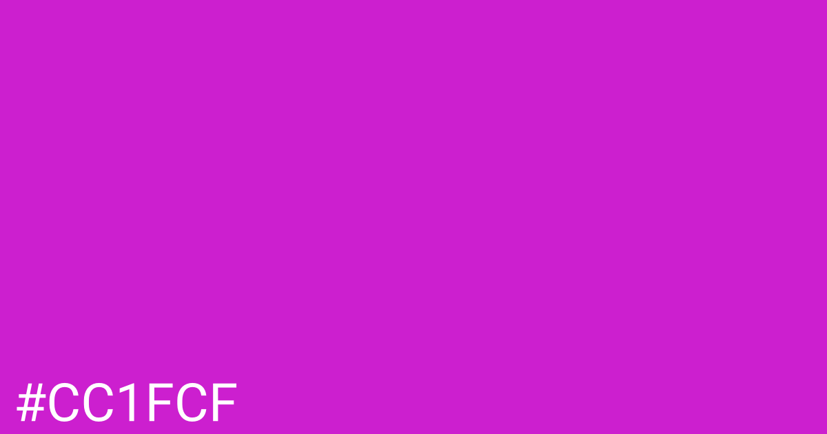 Hex color #cc1fcf graphic