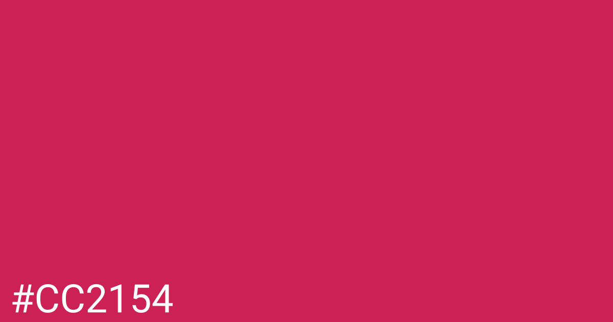 Hex color #cc2154 graphic