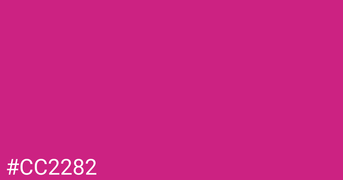 Hex color #cc2282 graphic