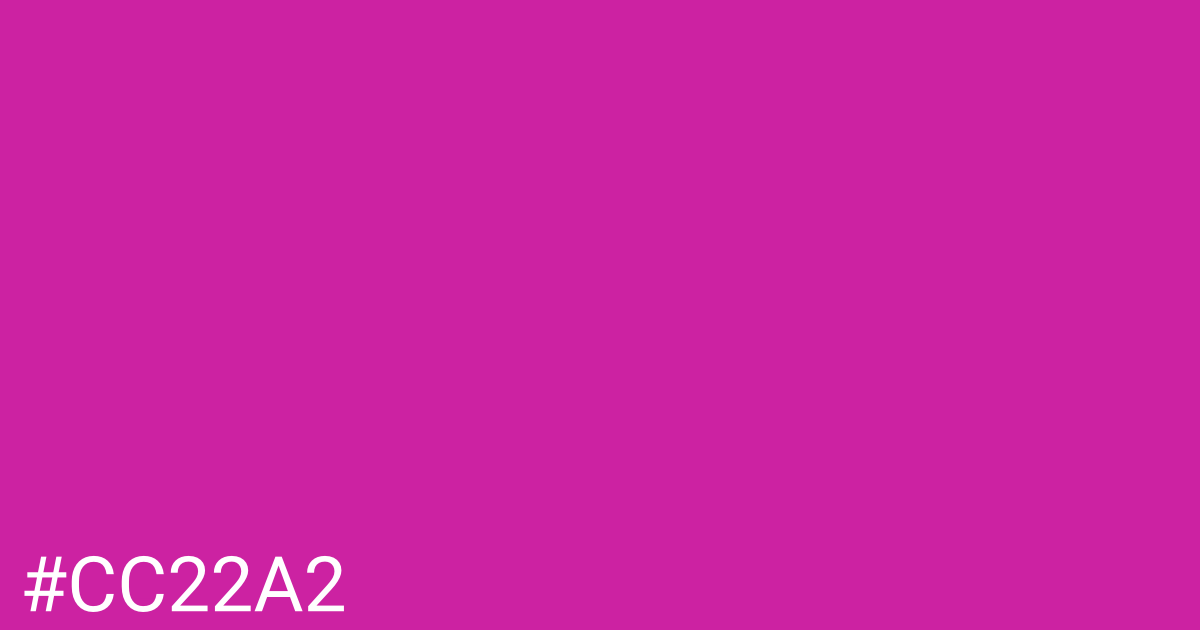 Hex color #cc22a2 graphic