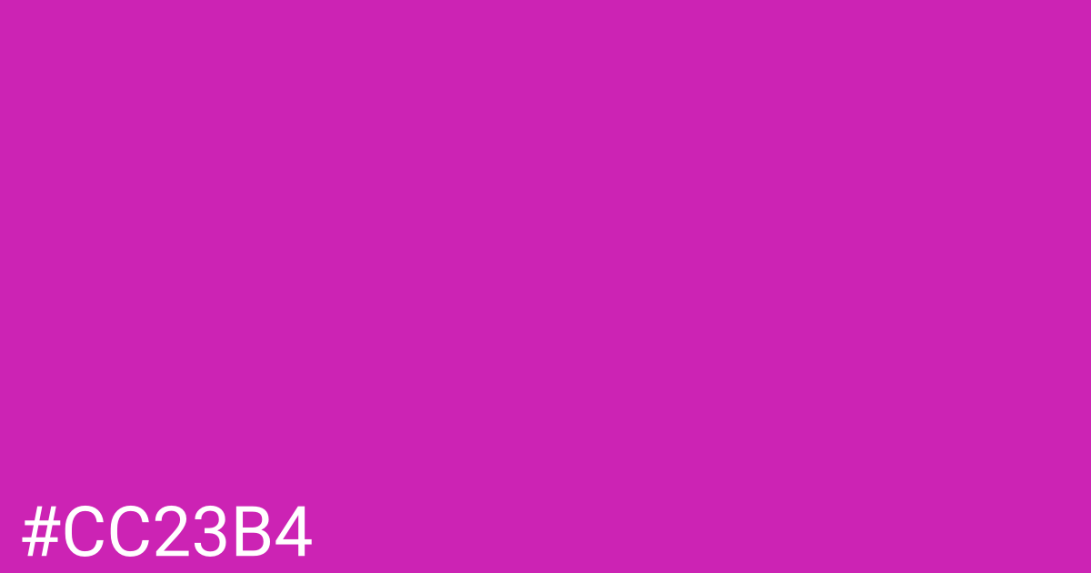 Hex color #cc23b4 graphic