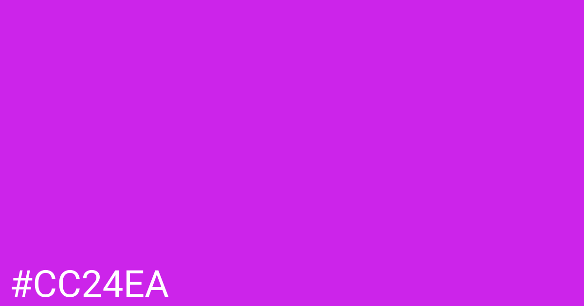 Hex color #cc24ea graphic