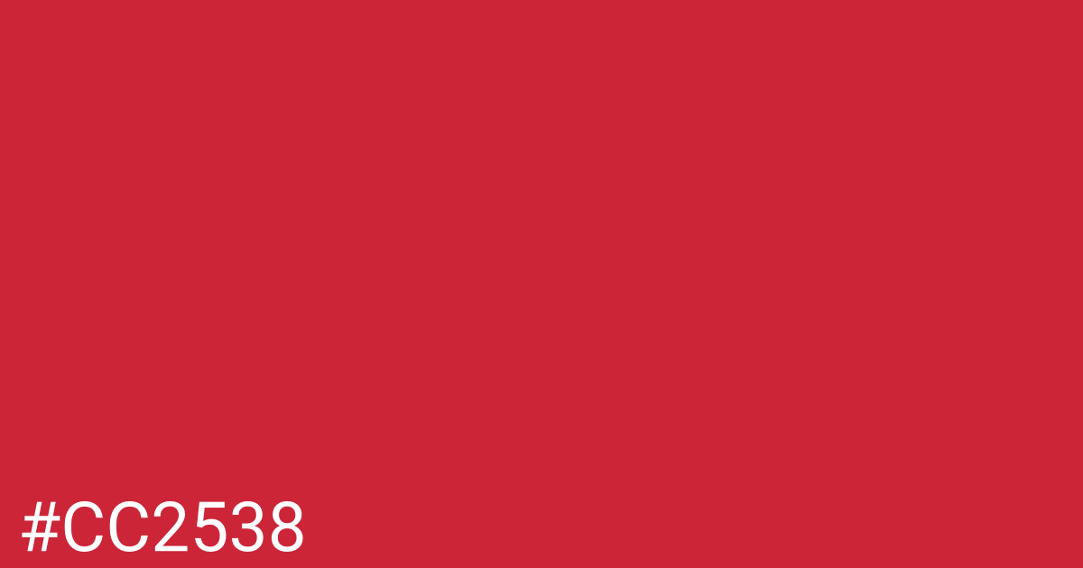 Hex color #cc2538 graphic