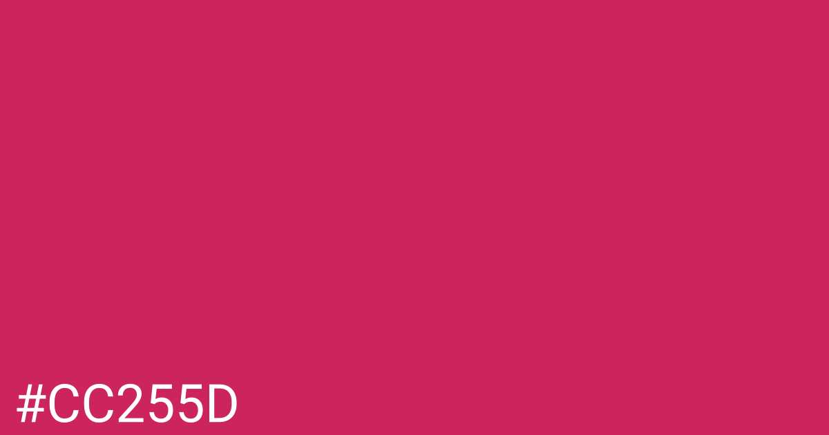 Hex color #cc255d graphic