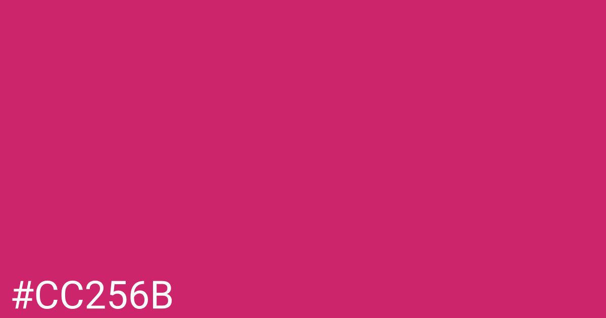Hex color #cc256b graphic