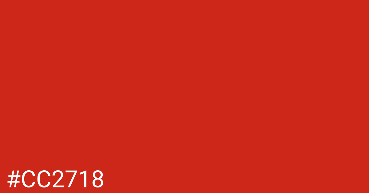 Hex color #cc2718 graphic