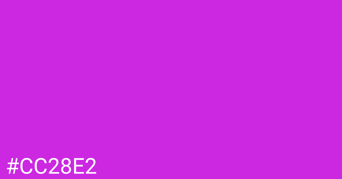 Hex color #cc28e2 graphic