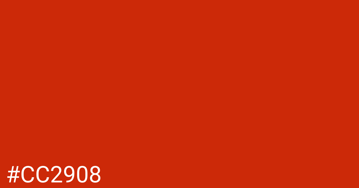 Hex color #cc2908 graphic