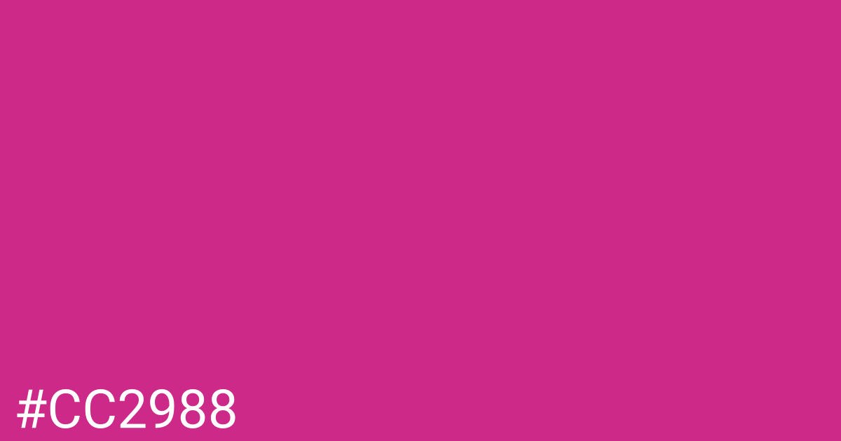 Hex color #cc2988 graphic