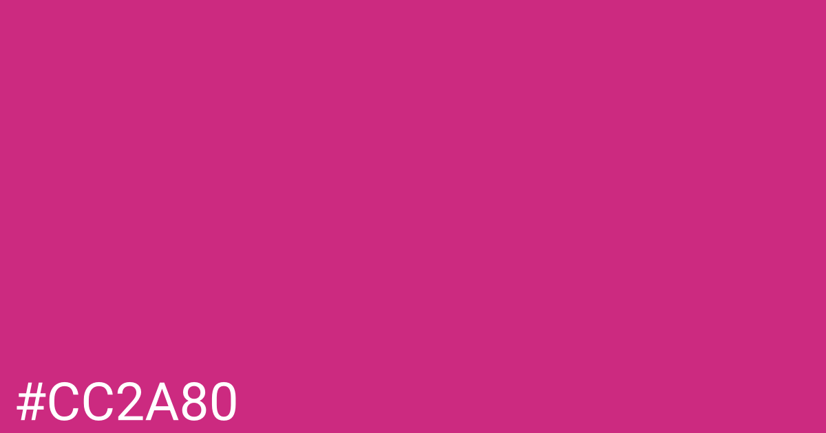 Hex color #cc2a80 graphic